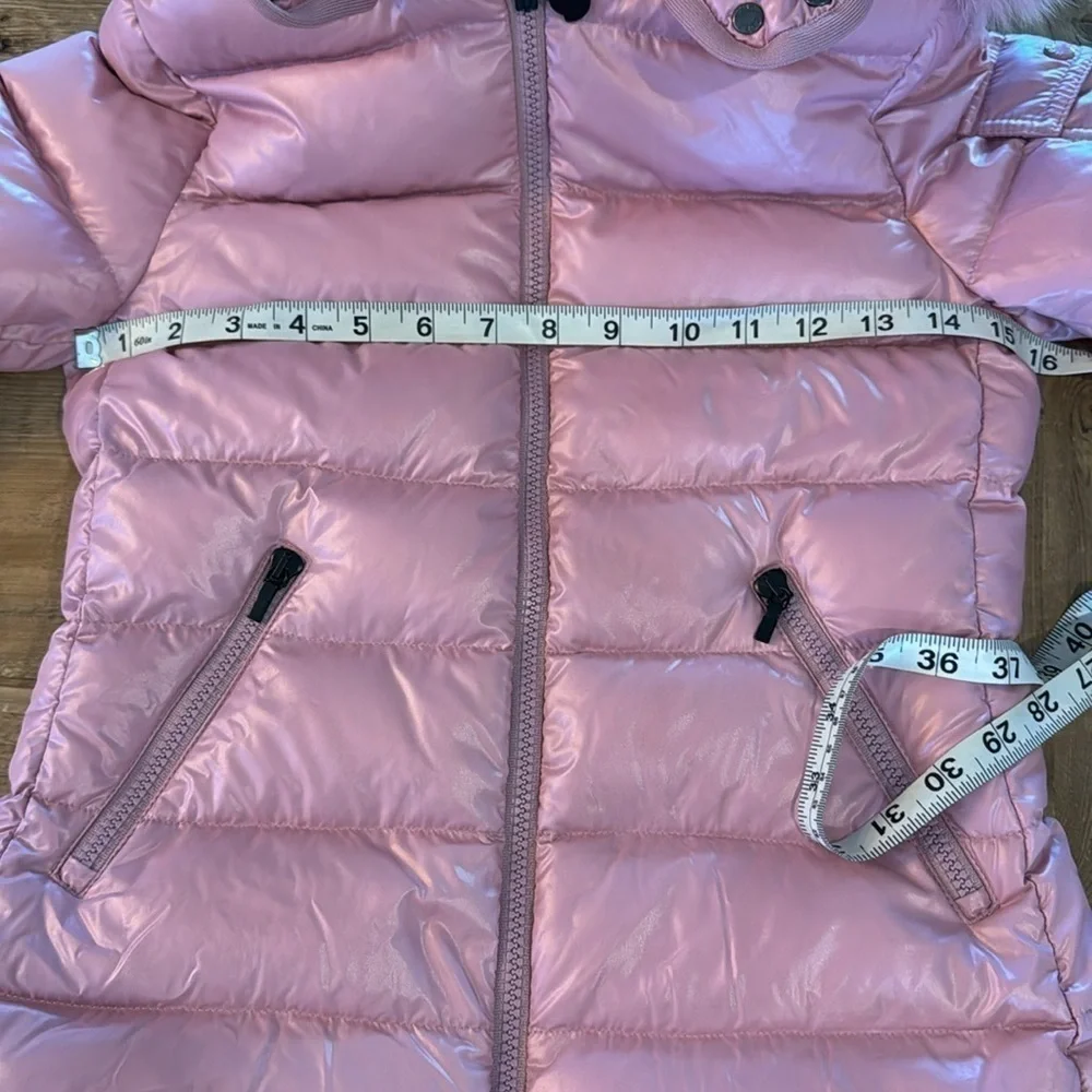 Moncler Kids' Bady Water Resistant Down Puffer Coat w Genuine Fox Fur Trim 10Y